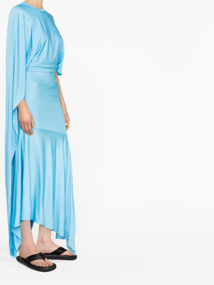 Cheap McCartney dress asymmetric cape-sleeve maxi Stella Women 0707